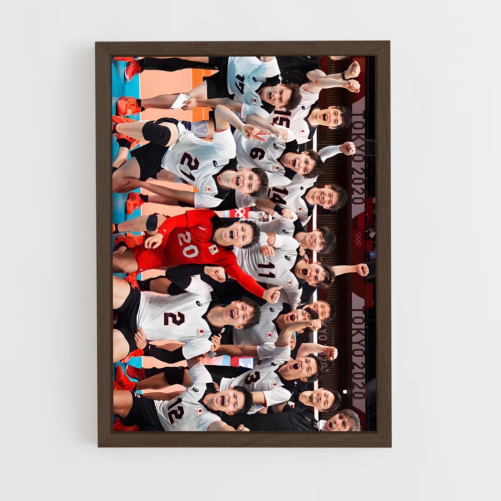 Poster Esprit d'Équipe Japan – affiche Volleyball (vue 5)